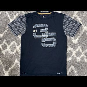 Nike Dry-fit Kevin Durant "KD" 35 Black Mens Small Active Everyday T Shirt